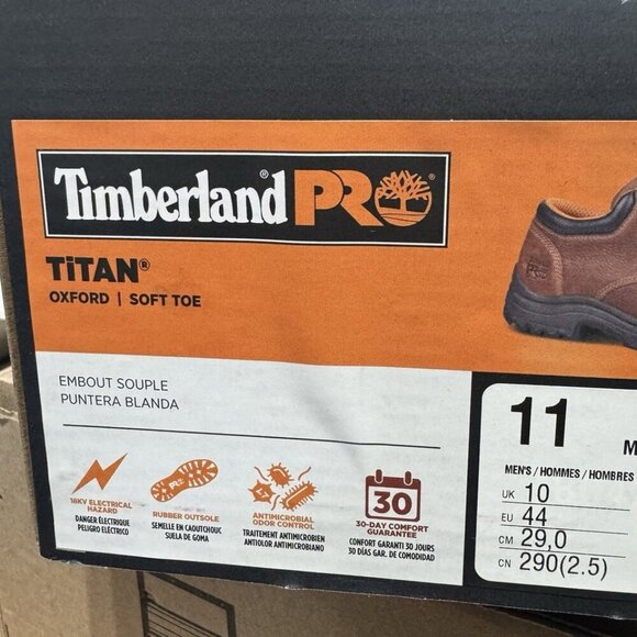 Timberland Pro Mens Titan Oxford Work Shoe Brown Size 11 M